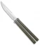 Biegler Bladeworks Custom Corsair Balisong Knife Green/Black G-10 (4.4" Satin)