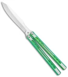 Heibel Knives Sapient Balisong Knife Green Ano Two-Tone (4.25" SW) #57