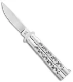 Pacific Cutlery Model 68 Bali-Song Aluminum Butterfly Knife w/ Box (3.38" Satin)