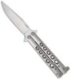 Les Voorhies Custom Knives Model 1 Balisong Butterfly Knife Titanium #1