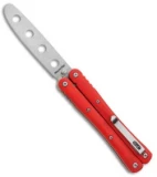 BlackFox Balisong Butterfly Trainer knife Red G-10  (3.8" Stonewash)