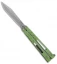 BRS Premium ALT Alpha Beast Balisong Butterfly Knife  Green Ti (4.5" Stonewash)