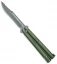 Microtech Tachyon III Balisong Butterfly OD Green (4.5" Serrated Top Swedge OD)