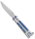 Les Voorhies Custom Knives  Balisong Butterfly Knife Timascus (4.1" Satin)