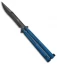Microtech Tachyon III Balisong Butterfly Knife Blue (4.5" Black) 173-1DLCBL