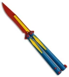 Microtech Tachyon III Balisong Butterfly Super (4.5" Red/Blue/Yellow) 173-13SM