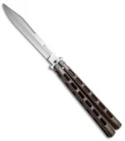 Snody Knives Custom Highroller Balisong Butterfly Knife Battle Bronze (5" Satin)