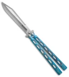 Snody Knives Custom Highroller Balisong Butterfly Knife Electric Blue (5" Satin)