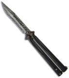 Marfione Custom Tachyon III Balisong Knife DLC Titanium (4.5" Damascus)