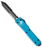 Microtech UTX-70 Spartan OTF Automatic Knife Turquoise (2.4" Black Serr) 249-2TQ