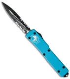 Microtech UTX-70 D/A OTF D/E Automatic Knife Turquoise (2.4" Black Serr) 147-2TQ