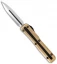 Marfione Custom Knives Ultratech OTF Knife Brass/Carbon Fiber (Mirror Polish)