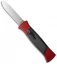 AKC 777 Blackfinger OTF Automatic Knife Red/Black (3.375" Satin Flat)