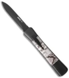 AKC Concord Dagger OTF Automatic Knife  Gray Snake Skin (3.25" Black)