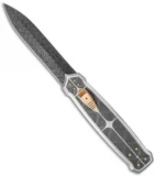 J.A. Harkins HHK 'Price' Dagger D/A OTF Automatic Knife Gold (5" Damascus)