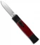 AKC Minion Concord OTF Automatic Knife Black/Red (2.3" Satin Dagger)