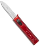 Mini D/A OTF Automatic Knife Lighter Red (2.1" Satin) Refillable Butane