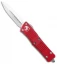 Microtech Troodon D/E OTF Automatic Knife Red (3" Satin) 138-4RD