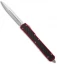 Microtech Makora II D/A OTF Automatic Knife CF/Red (4.45" Satin Serr) 106-5RD