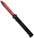 Paragon Estiletto OTF Automatic Knife Black (5.25" Red)