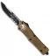 Microtech Combat Troodon S/E OTF Automatic Knife Tan (3.8" Black Serr) 143-2TA
