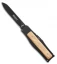 AKC Gravit-E Manual OTF Knife Black/Wood  (3.7" Black)