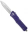 Microtech Combat Troodon Purple OTF D/E Dagger Knife (3.8" Satin Plain) 142-4PU