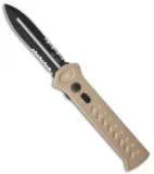 Paragon PARA-XD OTF Automatic Knife Tan Aluminum (3.5" Black Serr) 2X