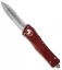 Microtech Troodon D/E OTF Red Automatic Knife (3" Stonewash Serr) 138-11RD