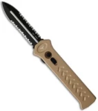 Paragon PARA-XD Pewter OTF Auto Knife (3.5" Black Full Serr) 2XL