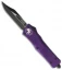 Microtech Combat Troodon OTF D/E Purple Bowie Knife (3.8" Black Plain) 146-1PU