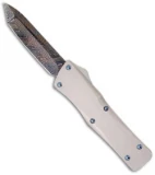 Marfione Custom Stainless Steel Combat Troodon OTF Tanto Knife (Blued Damascus)