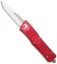 Microtech Red Combat Troodon OTF Bowie Knife (3.8" Satin) 146-4RD