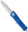 Microtech Blue Troodon D/E OTF Automatic Knife (3" Bead Blast Serr) 138-8BL