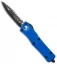 Microtech Blue Troodon D/E OTF Automatic Knife (3" Black Full Serr) 138-3BL