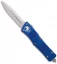 Microtech Blue Troodon D/E OTF Automatic Knife (3" Bead Blast Full Serr) 138-9BL