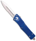 Microtech Blue Troodon D/E OTF Automatic Knife (3" Satin Serr) 138-5BL