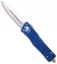 Microtech Blue Troodon D/E OTF Automatic Knife (3" Satin Serr) 138-5BL