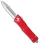Microtech Red Combat Troodon OTF D/E Knife (3.8" Stonewash Serr) 142-11RD
