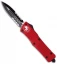 Microtech Red Combat Troodon OTF D/E Knife (3.8" Black Serr) 142-2RD LTD
