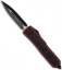 Microtech Red Daytona D/A OTF D/E Knife Carbon Fiber (3.25" Black Plain) 126-1RD