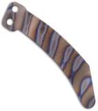 Maverick Customs Titanium Microtech Stitch Pocket Clip - Striped Flame