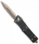 Microtech Troodon Dagger D/E OTF Automatic Knife Black (3" Bronze SW) 138-13