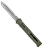Paragon Estiletto Clip Point OTF Automatic OD Green Bolt (5.5" Stainless Steel)