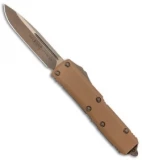 Microtech UTX-85 OTF Automatic Knife Tan G-10 (3.1" Bronze Apocalyptic)