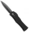 Microtech Hera Custom OTF Automatic Knife Black Aluminum  (3" Black DLC SW)