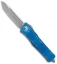 Microtech Combat Troodon Tanto OTF Automatic Knife Distressed Blue (4" Apoc)