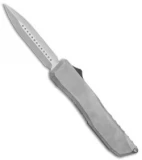 EOS Harpoon OTF Auto Knife Gray Ti./Black Al. Purple Spacer (3.7" Stonewash)
