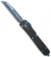 Marfione Custom Ultratech Warhound OTF Knife Black (3.5" Blue Damascus)