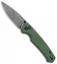 CIVIVI Altus Button Lock Knife Green Micarta (3" Dark Damascus) C20076-DS1